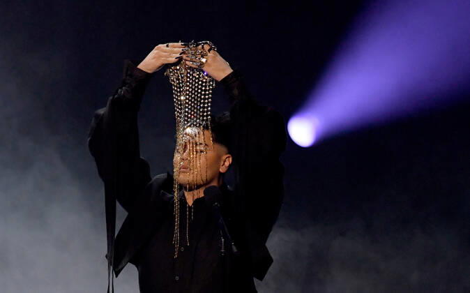 EUROVISION AUSTRALIA FINAL, Sheldon Riley is seen performing the song Not The Same during the Eurovision Australia Decides 2022 final at the Gold Coast Convention and Exhibition Centre on the Gold Coast, Saturday, February 26, 2022. ( NO ARCHIVING, EDITORIAL USE ONLY, NO USE IN BOOKS WITHOUT CONSENT GOLD COAST QLD AUSTRALIA Copyright: xDARRENxENGLANDx 20220226001628348739