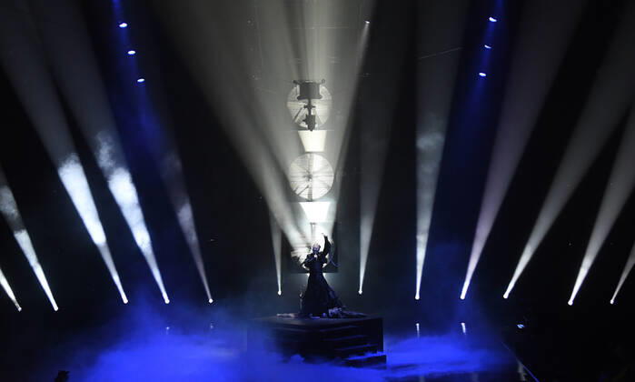 EUROVISION AUSTRALIA FINAL, Sheldon Riley is seen performing the song Not The Same during the Eurovision Australia Decides 2022 final at the Gold Coast Convention and Exhibition Centre on the Gold Coast, Saturday, February 26, 2022. Sheldon Riley has been named as the winner of Eurovision Australia Decides 2022. ( NO ARCHIVING, EDITORIAL USE ONLY, NO USE IN BOOKS WITHOUT CONSENT GOLD COAST QLD AUSTRALIA Copyright: xDARRENxENGLANDx 20220226001628350808