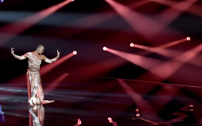 EUROVISION AUSTRALIA FINAL, Seann Miley Moore is seen performing the song My Body during the Eurovision Australia Decides 2022 final at the Gold Coast Convention and Exhibition Centre on the Gold Coast, Saturday, February 26, 2022. ( NO ARCHIVING, EDITORIAL USE ONLY, NO USE IN BOOKS WITHOUT CONSENT GOLD COAST QLD AUSTRALIA Copyright: xDARRENxENGLANDx 20220227001628426526
