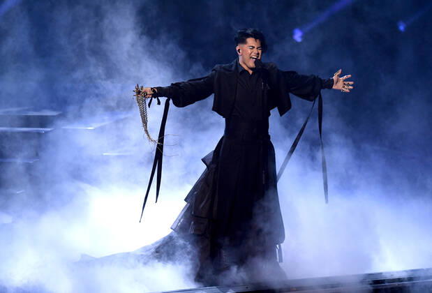 EUROVISION AUSTRALIA FINAL, Sheldon Riley is seen performing the song Not The Same during the Eurovision Australia Decides 2022 final at the Gold Coast Convention and Exhibition Centre on the Gold Coast, Saturday, February 26, 2022. ( NO ARCHIVING, EDITORIAL USE ONLY, NO USE IN BOOKS WITHOUT CONSENT GOLD COAST QLD AUSTRALIA Copyright: xDARRENxENGLANDx 20220227001628430070