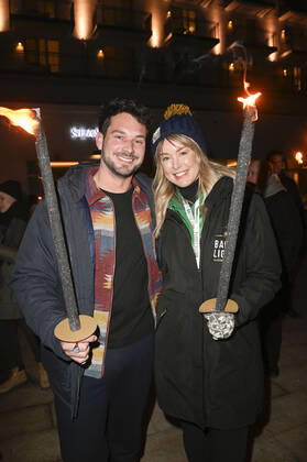 Robert Redweik and Nina Ensmann at the Official Opening of the Baltic Lights 2022 with Torch Relay at the Alex Strandbar Heringsdorf, 04 03 2022 Foto:xF.xKernx xFuturexImage