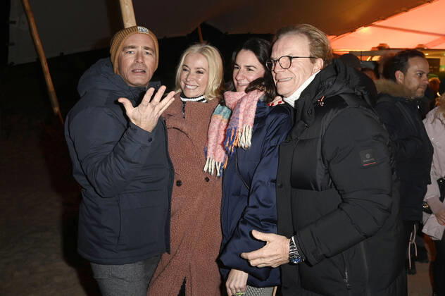 Jan Sosniok, Gesine Lippert, Nadine Möllers and Wolfgang Lippert at the Official Opening of the Baltic Lights 2022 with Torch Relay at the Alex Strandbar Heringsdorf, 04 03 2022 Foto:xF.xKernx xFuturexImage