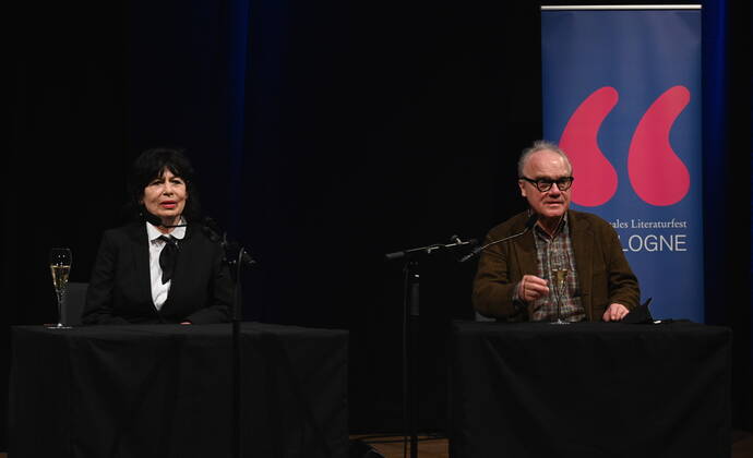 Writers Michael Köhlmeier and Monika Helfer read at Lit Cologne, the international literature festival