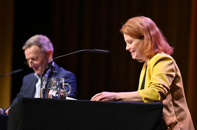 Michael Kessler and Annette Frier at the lit Cologne 2022 event Remix Vol 3 A time travel through world literature in theStadthalle Köln Mülheim Cologne, 26 03 2022 Foto:xD.xAnoraganingrumx xFuturexImage