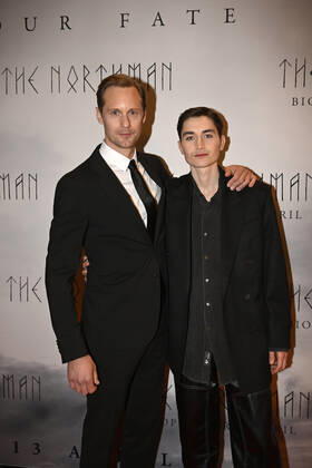 STOCKHOLM 20220328 Alexander Skarsgard and Gustav Lindh arrive at the gala premiere of the film The Northmanin Stockholm, Sweden Mars 22, 2022 STOCKHOLM Sweden x10070x,  Copyright: xJessicaxGow TTx PREMIERE THE NORTHMAN