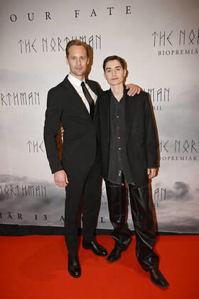 STOCKHOLM 20220328 Alexander Skarsgard and Gustav Lindh arrive at the gala premiere of the film The Northmanin Stockholm, Sweden Mars 22, 2022 STOCKHOLM Sweden x10070x,  Copyright: xJessicaxGow TTx PREMIERE THE NORTHMAN