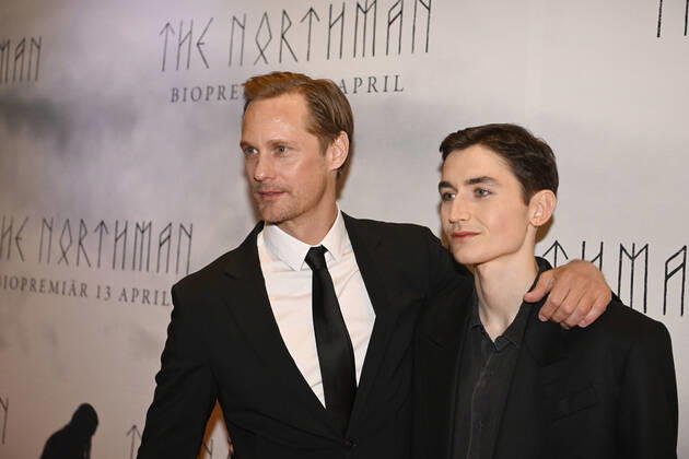 STOCKHOLM 20220328 Alexander Skarsgard and Gustav Lindh arrive at the gala premiere of the film The Northmanin Stockholm, Sweden Mars 22, 2022 STOCKHOLM Sweden x10070x,  Copyright: xJessicaxGow TTx PREMIERE THE NORTHMAN