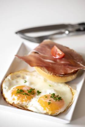 eggs sunny side up on rye bread, model released, , property released, , 33863064.jpg, egg, wood, ham, pickle, cucumber, gherkin, sunny side up, healthy, meal, food, eating, bread, yellow, breakfast, morning, yolk, white, fried, cooked, table, pepper, fresh, coffee, green, cooking, plate, snack, background, traditional, nutrition, toast, sunny, protein, gourmet, rye, wooden, culinary, appetizer, vegetable, serving, cholesterol, lifestyle, vintage, eggs, seasoning, wholegrain, toasted, rustic, organic, sandwich,