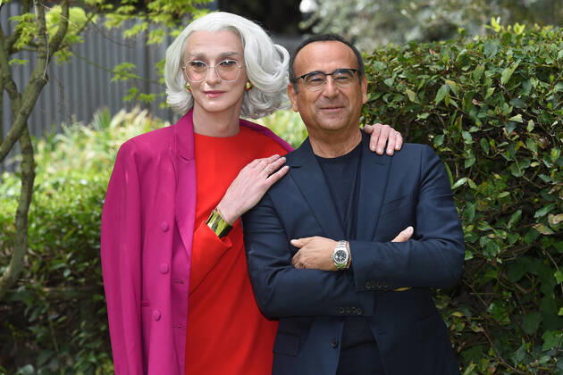 Photocall of the nominations to the prize David di Donatello 2022 Drusilla Foer and Carlo Conti during the photocall of the nominations to the prize David di Donatello 2022. Rome (Italy), April 04th, 2022 Imago-Images Emmefoto Copyright: xImago-Images Emmefotox