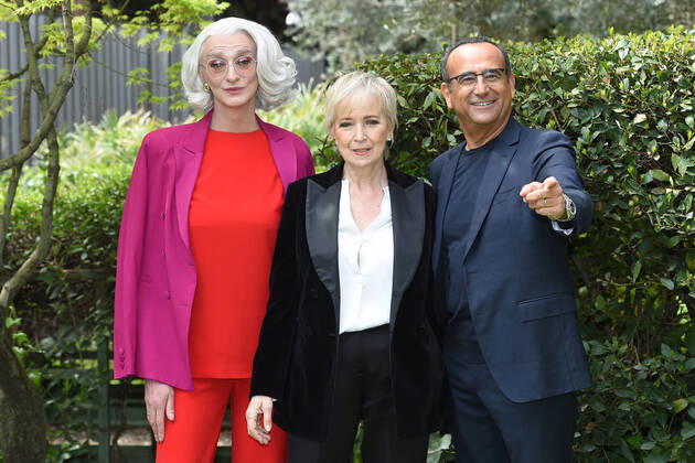 Photocall of the nominations to the prize David di Donatello 2022 Drusilla Foer Piera Detassis and Carlo Conti during the photocall of the nominations to the prize David di Donatello 2022. Rome (Italy), April 04th, 2022 Imago-Images Emmefoto Copyright: xImago-Images Emmefotox