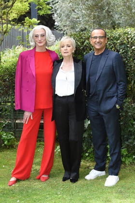 Photocall of the nominations to the prize David di Donatello 2022 Drusilla Foer Piera Detassis and Carlo Conti during the photocall of the nominations to the prize David di Donatello 2022. Rome (Italy), April 04th, 2022 Imago-Images Emmefoto Copyright: xImago-Images Emmefotox