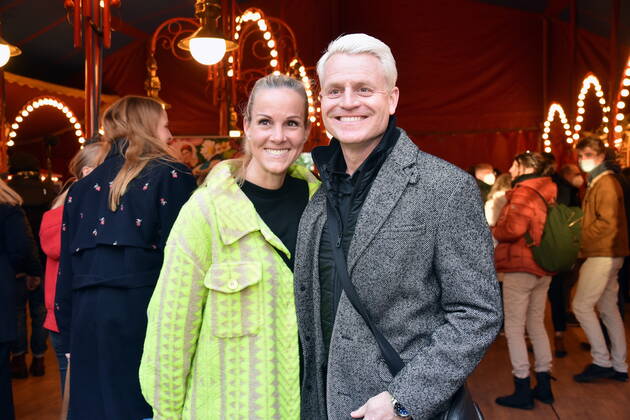 Presenter Guido Cantz and wife Kerstin Ricker arrive at the Cologne premiere of Circus Theater Roncalli