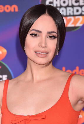 SANTA MONICA, CA - APRIL 9: Sofia Carson at the 2022 Nickelodeon Kids Choice Awards at the Barker Hangar in Santa Monica, California on April 9, 2022. Copyright: xJeffreyxMayer JTMPhotosx