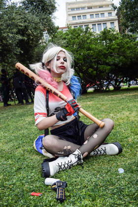 Cosplayers bring their favorite characters to life during Comic book festival in Athens Cosplayers dressed as their favourite comic book characters stand for a photo during Comicdom Con Festival, a three-day comics event organized by non-profit organizations. Athens Greece Copyright: DimitrisxAspiotis