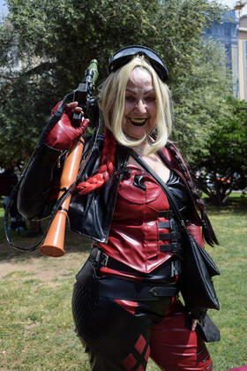 Cosplayers bring their favorite characters to life during Comic book festival in Athens Cosplayers dressed as their favourite comic book characters stand for a photo during Comicdom Con Festival, a three-day comics event organized by non-profit organizations. Athens Greece Copyright: DimitrisxAspiotis
