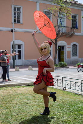 Cosplayers bring their favorite characters to life during Comic book festival in Athens Cosplayers dressed as their favourite comic book characters stand for a photo during Comicdom Con Festival, a three-day comics event organized by non-profit organizations. Athens Greece Copyright: DimitrisxAspiotis