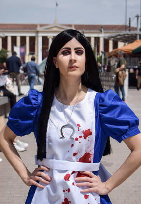 Cosplayers bring their favorite characters to life during Comic book festival in Athens Cosplayers dressed as their favourite comic book characters stand for a photo during Comicdom Con Festival, a three-day comics event organized by non-profit organizations. Athens Greece Copyright: DimitrisxAspiotis