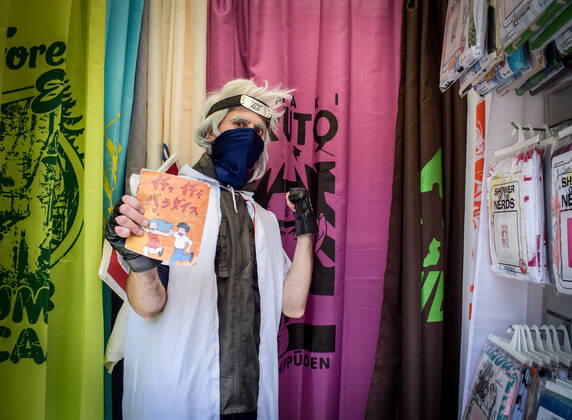 Cosplayers bring their favorite characters to life during Comic book festival in Athens Cosplayers dressed as their favourite comic book characters stand for a photo during Comicdom Con Festival, a three-day comics event organized by non-profit organizations. Athens Greece Copyright: DimitrisxAspiotis