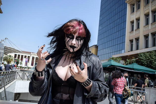 Cosplayers bring their favorite characters to life during Comic book festival in Athens Cosplayers dressed as their favourite comic book characters stand for a photo during Comicdom Con Festival, a three-day comics event organized by non-profit organizations. Athens Greece Copyright: DimitrisxAspiotis
