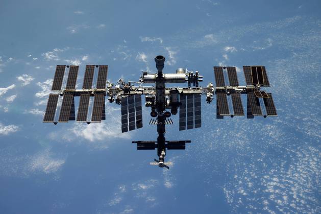 Pictured in this image released by Roscosmos is the complete Russian segment of the International Space Station (known as the Russian Orbital Segment or ROS). After undocking from the ISS on 30 March, 2022, the crew of Soyuz MS-19 photographed the Russian segment and the ISS. Currently, the Russian segment of the ISS consists of six modules: Zarya ( also known as Functional Cargo Block, launched in 1998), Zvezda (a service module, launched in 2000), mini research modules Poisk (2009) and Rassvet (2010), the research module Nauka (2021) and the nodal module Prichal (2021). Roscosmos Press Office TASS THIS IMAGE WAS PROVIDED 19 APRIL 2022 BY A THIRD PARTY; EDITORIAL USE ONLY  TS12D911