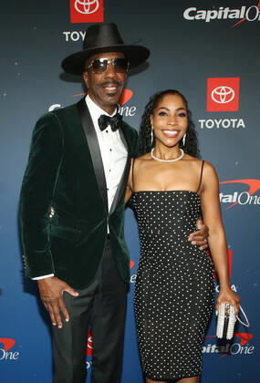 HOLLYWOOD, CA - APRIL 23: J.B. Smoove and Shahidah Omar at the 2022 Trumpet Awards at the Dolby Theatre in Hollywood, California on April 23, 2022. Copyright: xFayexSadoux