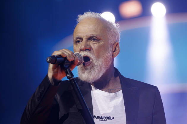 Singer Nino de Angelo at the big Schlagerfest XXL in the Lanxess Arena Cologne, 23 04 2022 NRW Germany Copyright: xChristophxHardtx