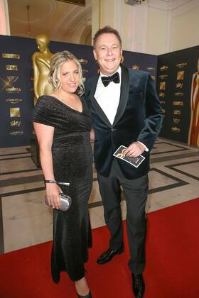 23 04 2022, Vienna Hofburg, ROMY Film u TV Prize, Gala award ceremony of the ORF u KURIER television prize in the picture Meinrad Knapp, with wife, ROMY Film u TV Prize