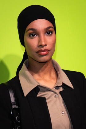 International Woolmark Prize 2022 London, UK. Ikram Abdi Omar at the Photocall at the International Woolmark Prize 2022 FINAL in London on 26th April 2022. LMK405-S260422LSAN-001 