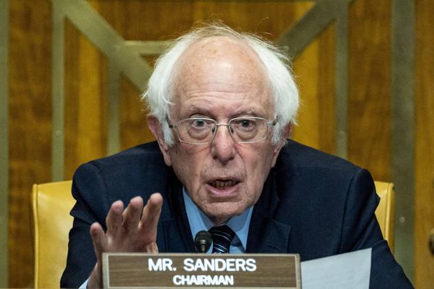May 5, 2022, Washington, District of Columbia, United States: U.S. Senator BERNIE SANDERS (I-VT) speaking at a hearing of the Senate Budget Committee. Washington United States - ZUMAb161 20220505_zap_b161_003 Copyright: xMichaelxBrochsteinx