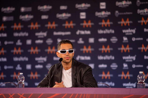 Mahmood Brividi Italy during the Eurovision Song Contest 2022, artists press conference, on 05 May 2022, at Pala Alpitour in Turin, Italy Photo Nderim KACELI Copyright: xNderimxKacelix xipa-agency.netx xx 0