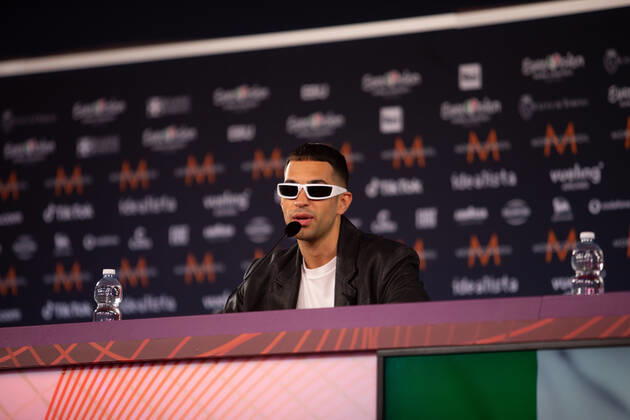 Mahmood Brividi Italy during the Eurovision Song Contest 2022, artists press conference, on 05 May 2022, at Pala Alpitour in Turin, Italy Photo Nderim KACELI Copyright: xNderimxKacelix xipa-agency.netx xx 0