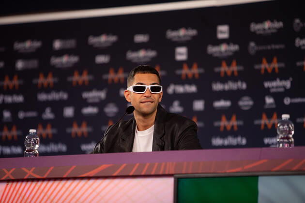 Mahmood Brividi Italy during the Eurovision Song Contest 2022, artists press conference, on 05 May 2022, at Pala Alpitour in Turin, Italy Photo Nderim KACELI Copyright: xNderimxKacelix xipa-agency.netx xx 0