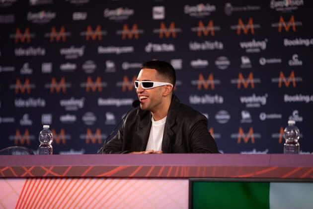 Mahmood Brividi Italy during the Eurovision Song Contest 2022, artists press conference, on 05 May 2022, at Pala Alpitour in Turin, Italy Photo Nderim KACELI Copyright: xNderimxKacelix xipa-agency.netx xx 0