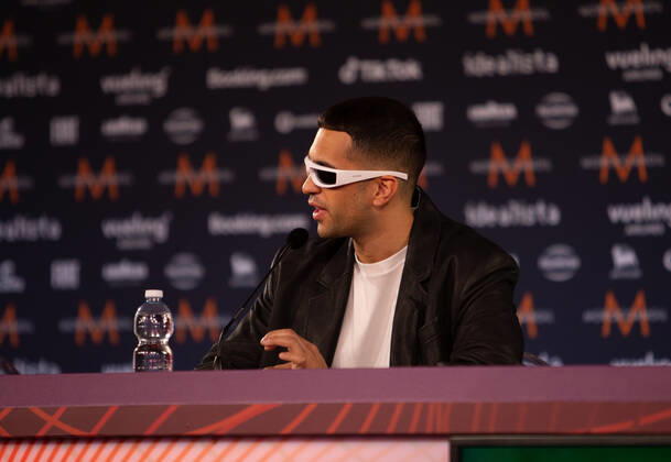 Mahmood Brividi Italy during the Eurovision Song Contest 2022, artists press conference, on 05 May 2022, at Pala Alpitour in Turin, Italy Photo Nderim KACELI Copyright: xNderimxKacelix xipa-agency.netx xx 0