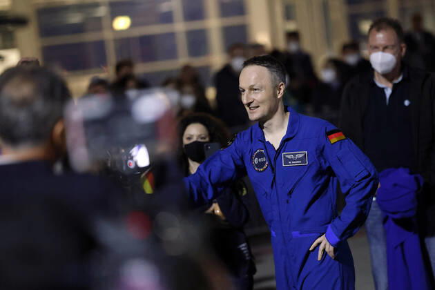 German astronaut Matthias Maurer returns to Germany after his mission on the International Space Station ISS The astronaut of the European Space Agency ESA was the twelfth German in the cosmos Early Saturday morning, his plane landed in the military section of Cologne Bonn Airport Cologne, 07 05 2022 NRW Germany Copyright: xChristophxHardtx
