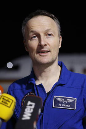 German astronaut Matthias Maurer returns to Germany after his mission on the International Space Station ISS The astronaut of the European Space Agency ESA was the twelfth German in the cosmos Early Saturday morning, his plane landed in the military section of Cologne Bonn Airport Cologne, 07 05 2022 NRW Germany Copyright: xChristophxHardtx