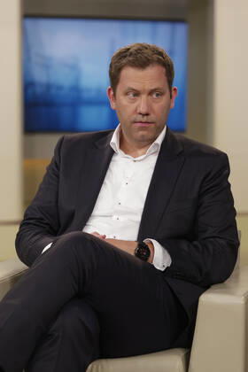 Lars Klingbeil at Anne Will 2022 05 15, Germany, Berlin Lars Klingbeil SPD , party leader, as a guest at Anne Will in the First German Television Topic of the Politiktalk Runde in the ARD After the election in NRW