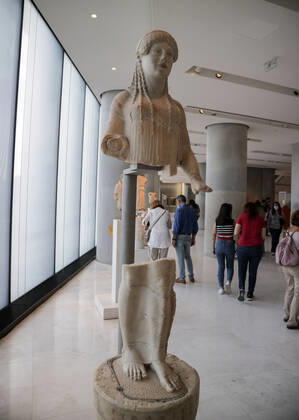 Tourists and locals visit the Acropolis Museum in Athens during International Museum Day Tourists and locals visit the Acropolis Museum in Athens and enjoy free entrance as part of the celebrations on International Museum Day. Athens Greece Copyright: DimitrisxAspiotis