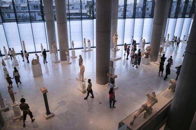 Tourists and locals visit the Acropolis Museum in Athens during International Museum Day Tourists and locals visit the Acropolis Museum in Athens and enjoy free entrance as part of the celebrations on International Museum Day. Athens Greece Copyright: DimitrisxAspiotis