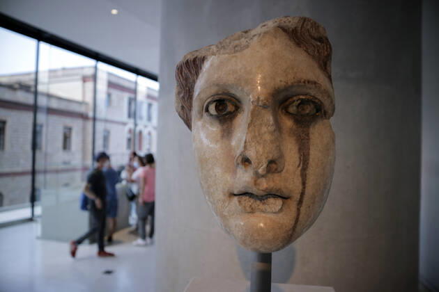 Tourists and locals visit the Acropolis Museum in Athens during International Museum Day Tourists and locals visit the Acropolis Museum in Athens and enjoy free entrance as part of the celebrations on International Museum Day. Athens Greece Copyright: DimitrisxAspiotis