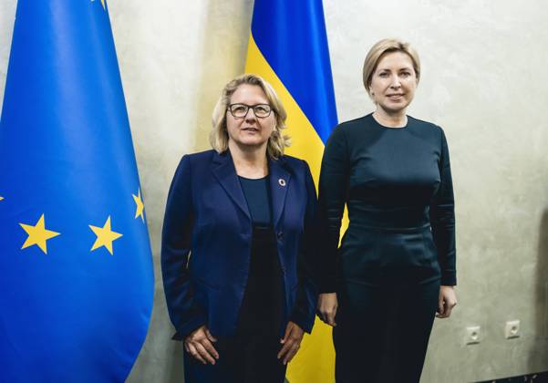German Development Minister Svenja Schulze SPD meets Vice Prime Minister and Minister for the Reintegration of Occupied Territories, Iryna Vereshchuk Kiev, 27 05 2022 Kiev Ukraine Copyright: xXanderxHeinlx