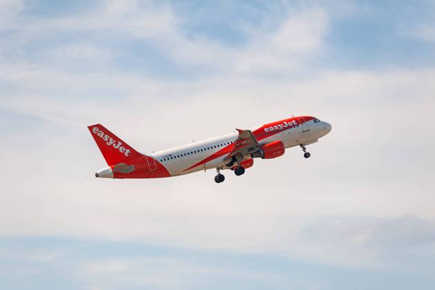 03 06 2022, Berlin, Germany, Europe An EasyJet Airbus A320 200 passenger aircraft with registration G EZWB taking off from Berlin Brandenburg BER Airport EasyJet is a British multinational low-cost airline headquartered at London Luton Airport