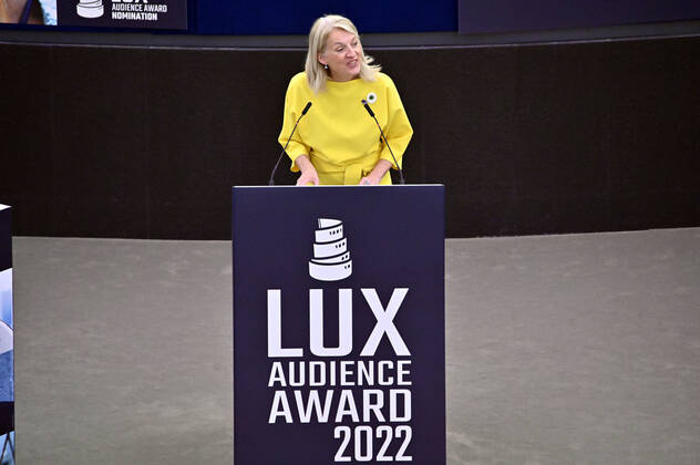 Evelyn Regner at the award ceremony of the Lux Audience Award 2022 in the plenary hall of the European Parliament Strasbourg, 08 06 2022 Foto:xD.xAnoraganingrumx xFuturexImage