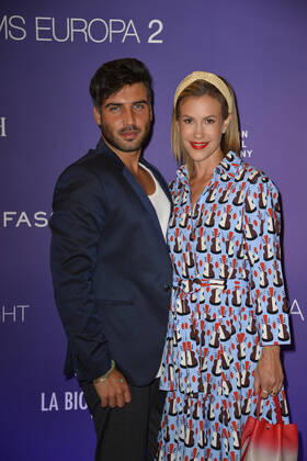 Wolke Hegenbarth with partner Oliver Vaid Fashion2Night on the MS EUROPA 2 ship Hamburg 10 June 2022