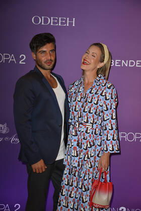 Wolke Hegenbarth with partner Oliver Vaid Fashion2Night on the MS EUROPA 2 ship Hamburg 10 June 2022