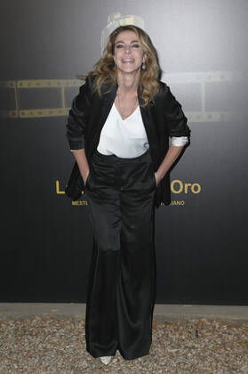 June 14, 2022, Rome, Italy: Claudia Gerini attends the red carpet of La pellicola d oro 2022 event at Casa del Cinema. Rome Italy - ZUMAs197 20220614_zaa_s197_344 Copyright: xMarioxCartellix