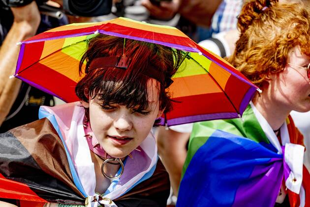 2022 06 18 11 54 17 ROTTERDAM The Pride March traditionally moves through the city during Pink Saturday This year s event will be held in Rotterdam with a march, information market and performances that reflect on the emancipation of the LGBTQ community ANP ROBIN UTRECHT netherlands out belgium out Copyright: xx x450592133x originalFilename: 450592133