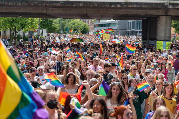 Oldenburg CSD Northwest in Oldenburg, 18 06 2022 Around 9,000 people demonstrated for sexual and gender diversity during Christopher Street Day in Oldenburg CSD Northwest in Oldenburg, 18 06 2022 Copyright: xFabianxSteffens Eibner-Pressefotx EP_FSS