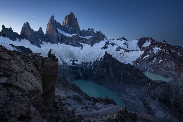 A view of the lake dotting the base of the Fitzroy massif, Lagun Argentina, Santa Cruz Province, El Chaltén CR_GASU220512-978206-01 ,model released, Symbolfoto