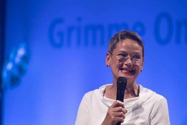 Frauke GERLACH, Director of the Adolf Grimme Institute, Red Carpet, Red Carpet Show, Presentation of the Grimme Online Award 2022 on 23 06 2022 in the Flora Koeln,